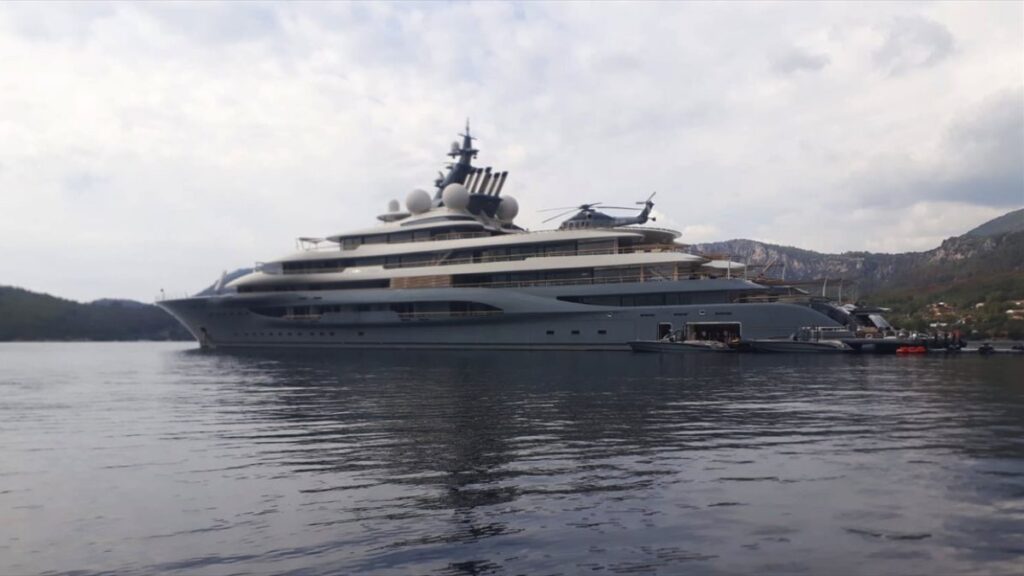 Amazon founder Jeff Bezos' yacht seen on Turkey’s Aegean coast