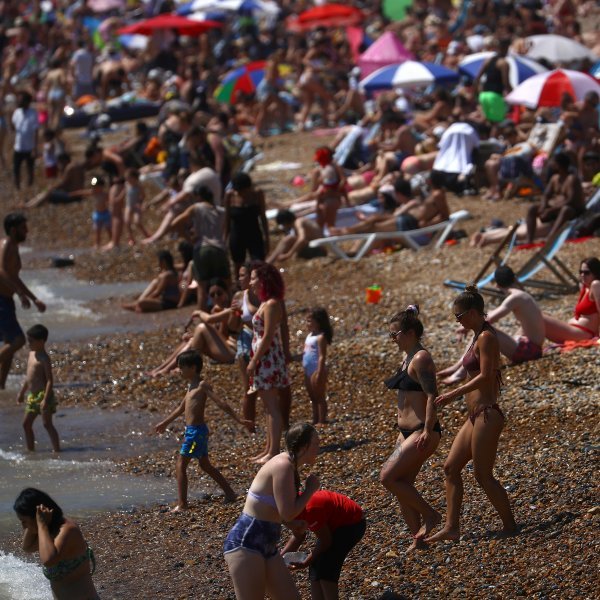 Brits swarm to beaches as lockdown eases
