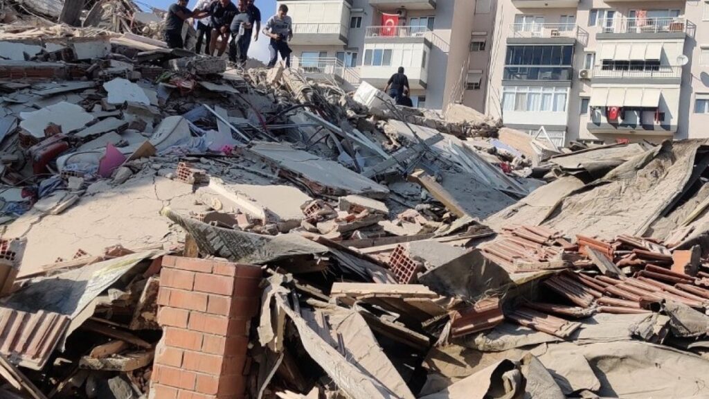 Buildings in Izmir reportedly destroyed by earthquake