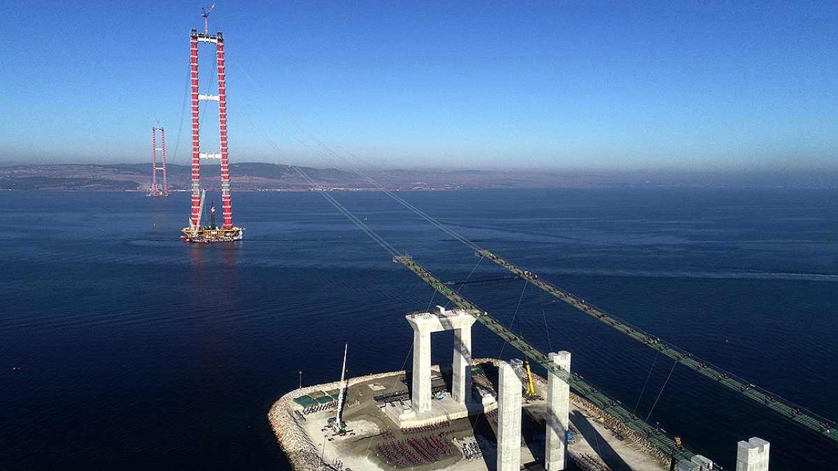 Construction of Turkey’s Çanakkale Bridge continues