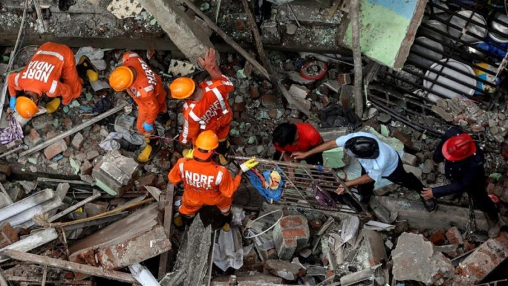 Dozens feared trapped in deadly building collapse near Mumbai