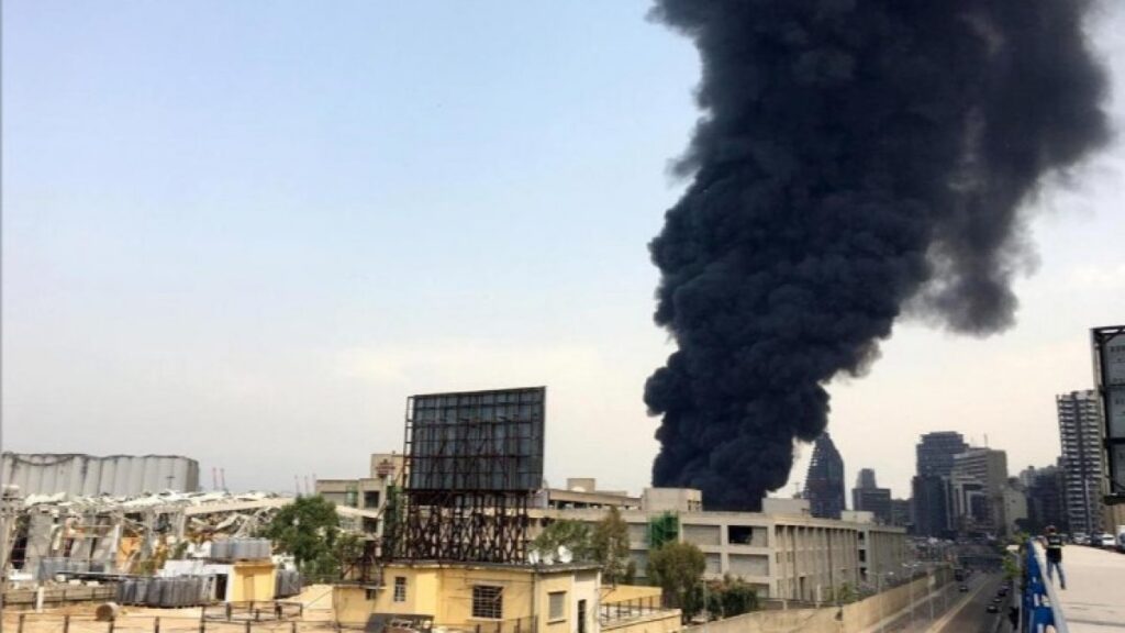 Fire erupts in blast-hit Beirut port area