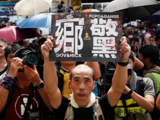 Hong Kong protests flare up over banned march