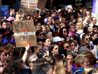 Hundreds of thousands of women take to the streets in Switzerland
