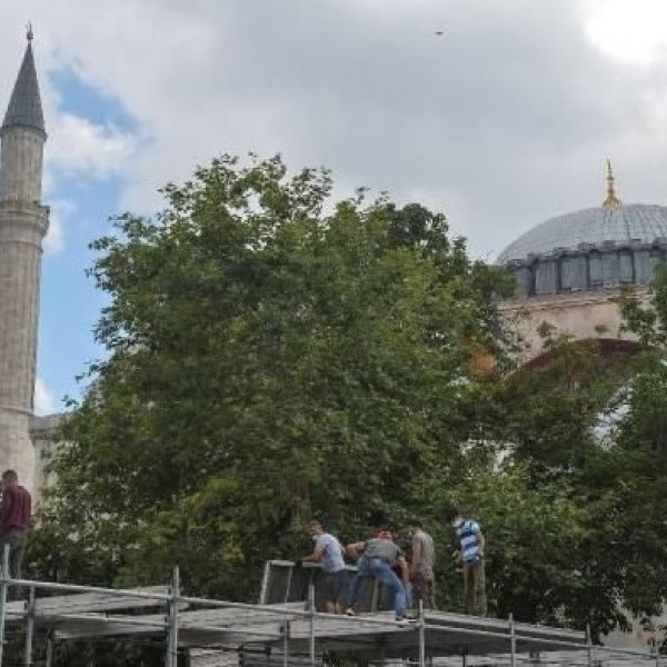 Preparations for opening of Hagia Sophia continue