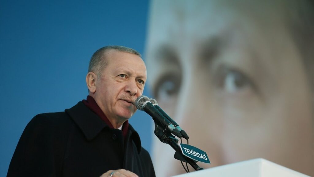 President Erdoğan address nation in northwestern Turkey