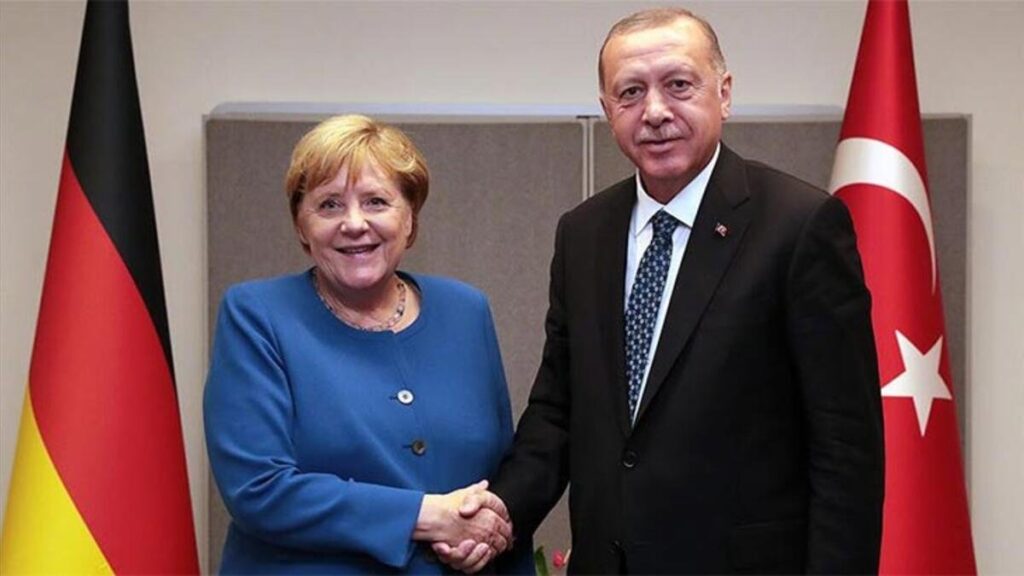 President Erdoğan meets Germany's Merkel