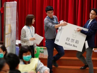 Pro-democracy parties win majority in Hong Kong polls
