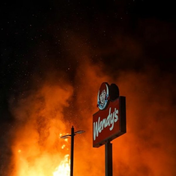 Protesters burn down restaurant in Atlanta
