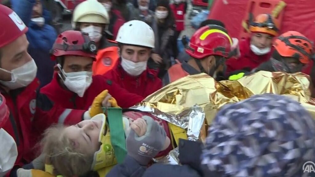 Three-year-old girl rescued 65 hours after Izmir quake