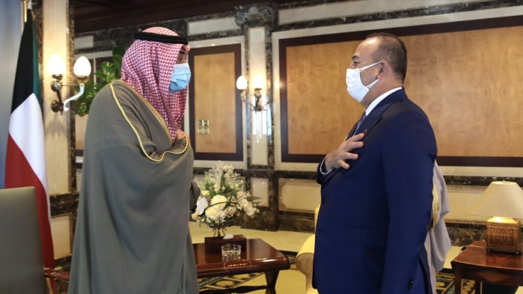 Turkey's foreign minister Cavusoglu visits Kuwait