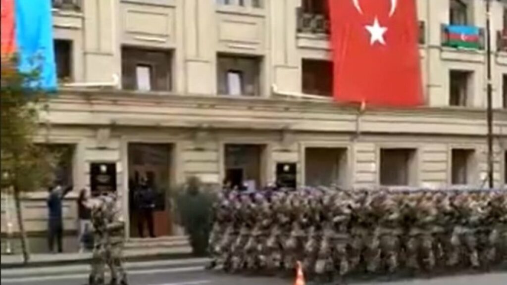 Turkish Army Commandos seen in the streets of Baku