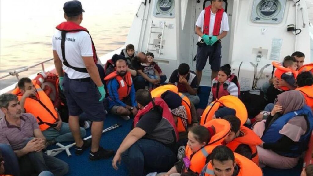 Turkish Coast Guard rescues asylum seekers in Aegean Sea