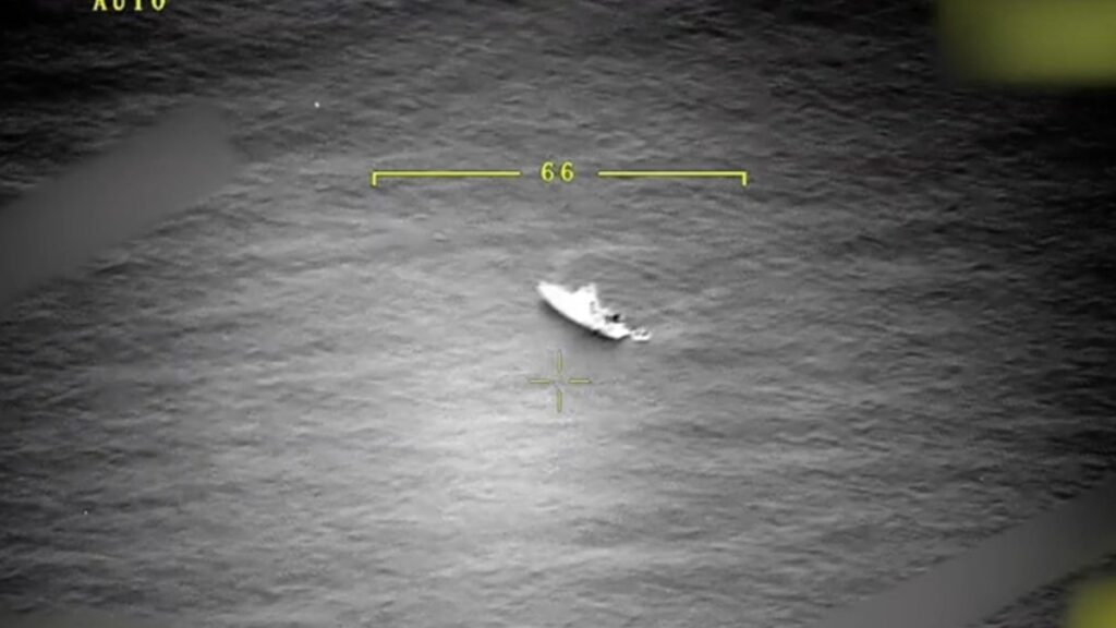 Turkish drone captures Greek pushback of migrants over Aegean