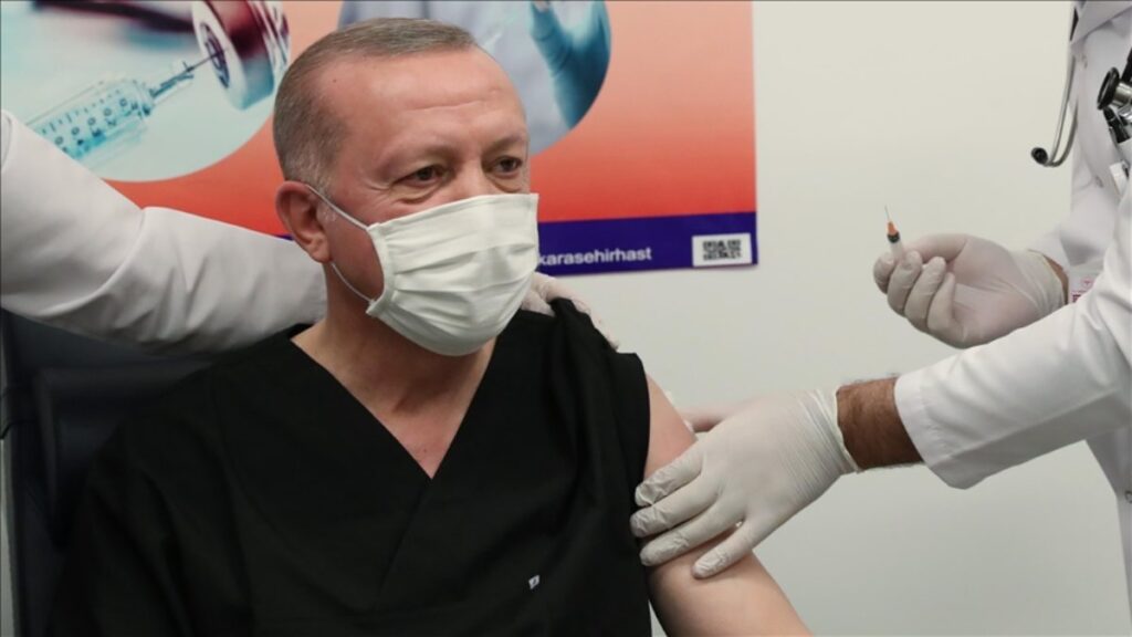 Turkish President Erdogan receives second dose of coronavirus vaccine