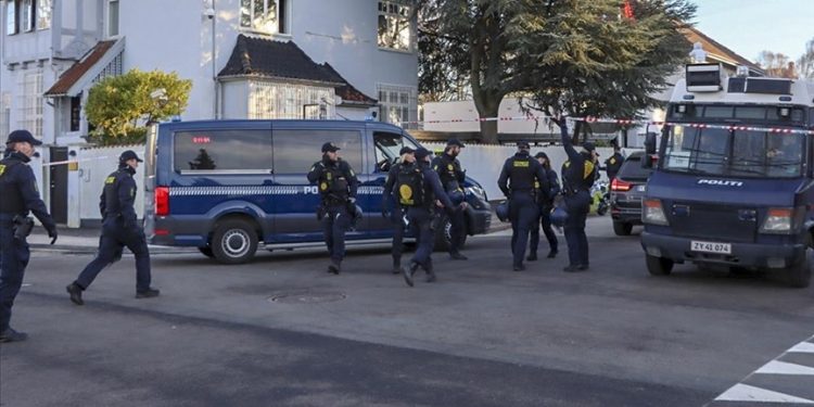Danish security forces are seen in this photo