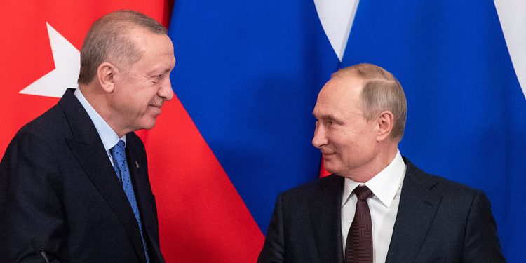 Turkish President Erdoğan meets with his Russian counterpart Putin. (Reuters photo)