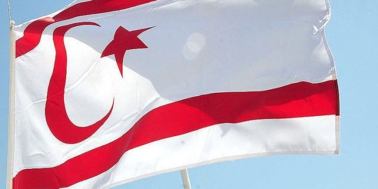 A view of TRNC flag