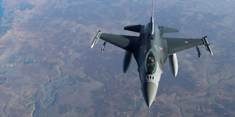 A view of F-16 fighter jet